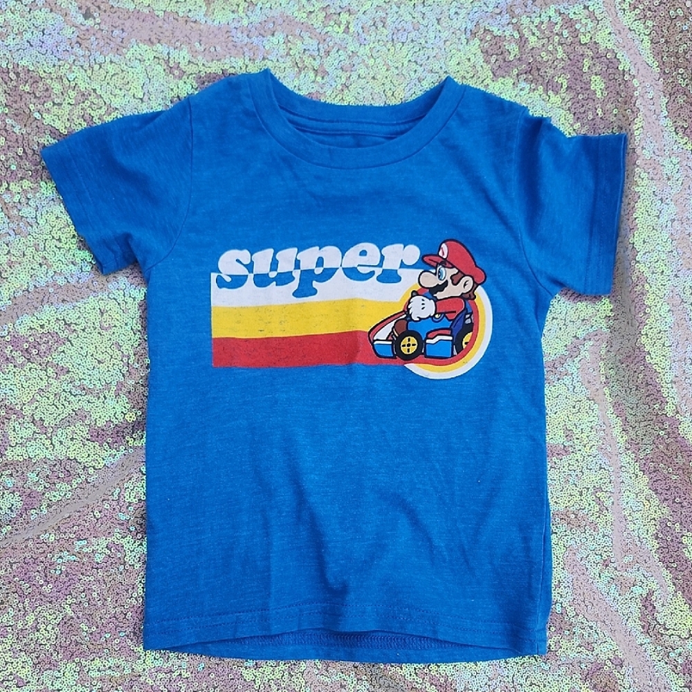 Super Mario Brothers Blue Kids T-Shirt 3T
